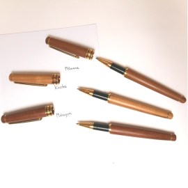 Tintenroller, 15 cm lang, handgedrechselt aus Edelholz 